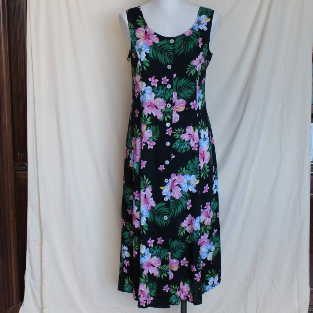 Koret Black Floral Maxi Dress-NWOT